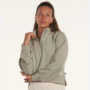 33 C&C California Light Green Half-Zip Sweatshirt